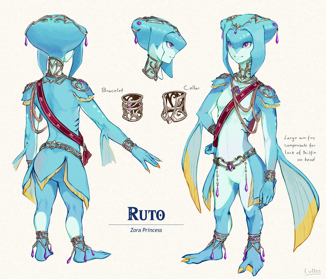 Redesign of Ruto from The Legend of Zelda